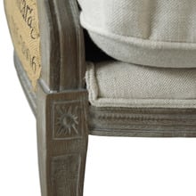 Beige Patrizia Wingback Linen Armchair